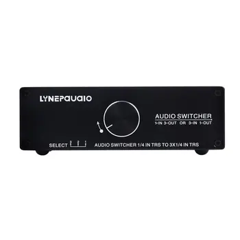 

Audio Switcher 3 In 1 Out Passive Stereo Speaker Switch Audio Comparator Aluminum Audio Switcher