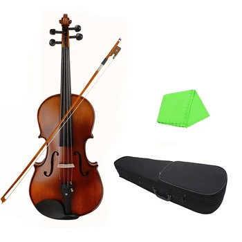 

16inch Electric Viola EQ Spruce Wood Mapel Bridge Ebony Chinrest with Bow Cleaning Cloth Carry Box for Adults Children Beginner