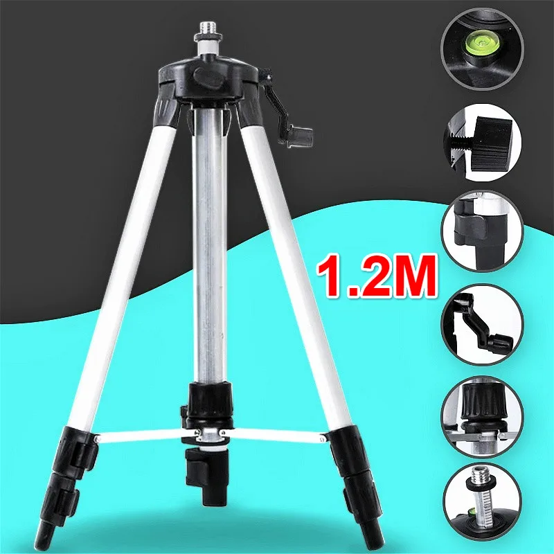 1.2M Laser Level Tripod Adjustable Height Thicken Aluminum Tripod Stand For Self leveling Tripod 1