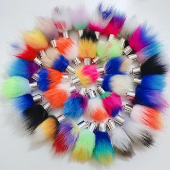 

40 More Colors Waterdrop Style Fur Pompon 6-7 cm Fluffy Pendant Faux Fur Ball DIY Part For Key Chain Curtain Tassel Crafts Gifts