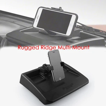 

New Rugged Ridge Multi-Mount ABS Auto Dash 360° Phone Holder Mount Bracket Kit for Jeep Wrangler JK 2007-2010
