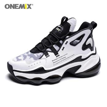 

ONEMIX Tennis shoes for Men Air Cushion Sport Shoes Breathable Mesh Sneakers for Woman Reflective Footwear Lncrease 7 CM