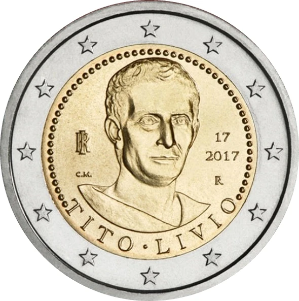 Италия 2000 год годовщина смерти тета-левиуса 2 евро НАСТОЯЩИЕ Оригинальные монеты