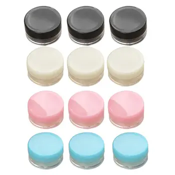 

5 Gram Size Plastic Empty Cream Jar Refillable Makeup Cosmetic Container Small Round Storage Pot Box With Lids Samples Dispenser