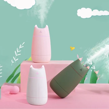 

Cat Shape Humidifier Ultrasonic Essential Oil Diffuser USB 200ML Aromatherapy Air Purifier for Home Car Freshener Mist Maker