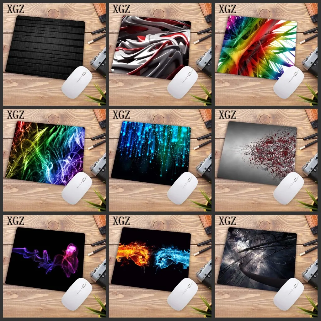 XGZ Colorful Cool Abstract Mousepad Gaming Mouse Pad Desk Mat Keyboard Computer Padmouse Laptop Play Mats Size 18x22cm Promotion