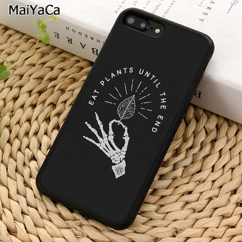 MaiYaCa Vegetarian VEGAN Quotes Phone Case For iPhone 5 6S 7 8 plus 11 12 13 Pro X XR XS Max Samsung Galaxy S6 S7 S8 S9 S10 | Мобильные