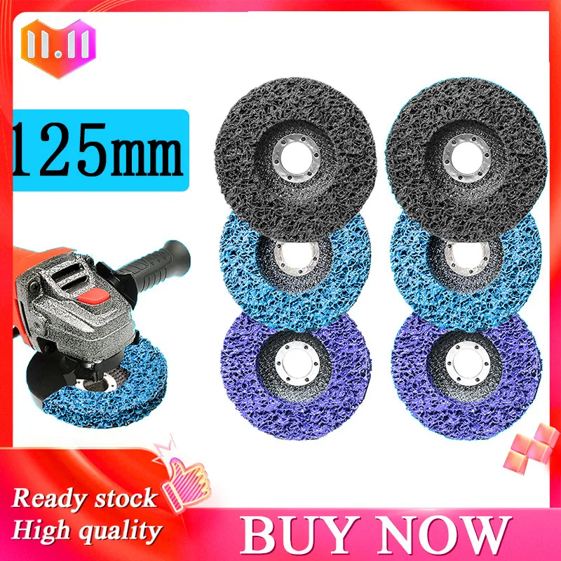 

6Pcs Angle Grinder Coral Disc 125 mm Sanding Wheel 125 ear Steel Coral Disk Polishing Wheel Paint Rust Removal Grinding Disc