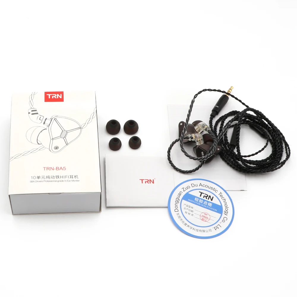 Лампа указателя BA5 5 уравновешенных якоря Hi-Fi наушники-вкладыши IEM с магниевого сплава Корпус, съемный 2 Pin кабель