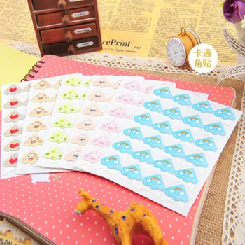 

2PCS DIY Cartoon Corner Photo Albums Cute Animals Corner Cute Paper Stickers Scrapbook Photo Albums Frame Decoration