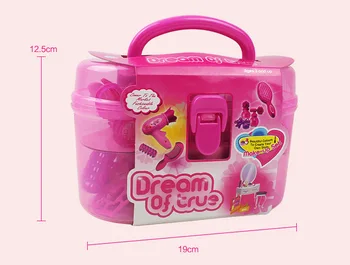 

Girls jewelry toys 3-7 years of age simulation play toy set children's toiletries makeup toy suitcase kids makeup play makeup