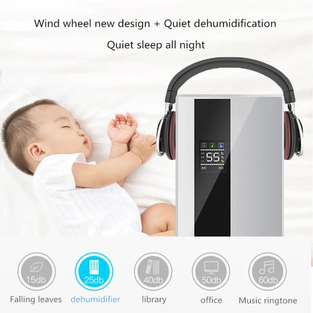 2.2L Intelligent Remote Dehumidifier Air Dryer Purifier Humidity-control Defrost Automatic Shut-down Moisture Absorption Machine 6