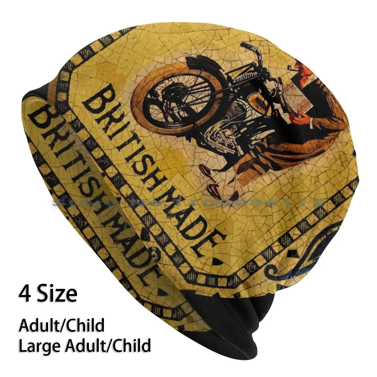 Berretti Da Moto Vintage Britannici Realizzati In Maglia Cappello Vintage British Made Motorcycles Norton Matchless Vincent Sunbeam Bsa Ajs