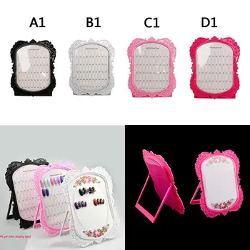 

48 Tips Nail Gel Polish Color Card Nail display full color rack card boards practice 3 colors Show case books Plastics 2019