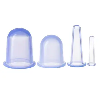 

4Pcs Silicone Vacuum Therapy Devices Massage Cups Set for Back Neck Full Body