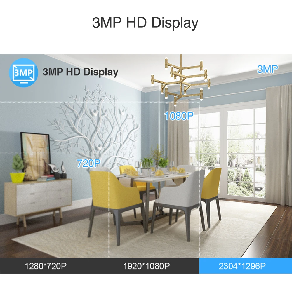 8CH 3MP HD Беспроводная система видеонаблюдения цветная Ночная ip камера