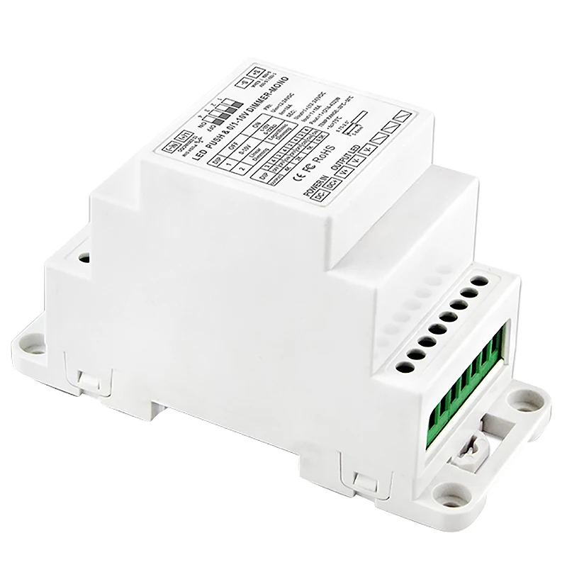 

Bc-331-Din Din Rail 0-10V 1-10V To Pwm Led Dimming Driver,Dc12-24V Input,18A*1Ch Output Dimmable Led Dimming Power Driver