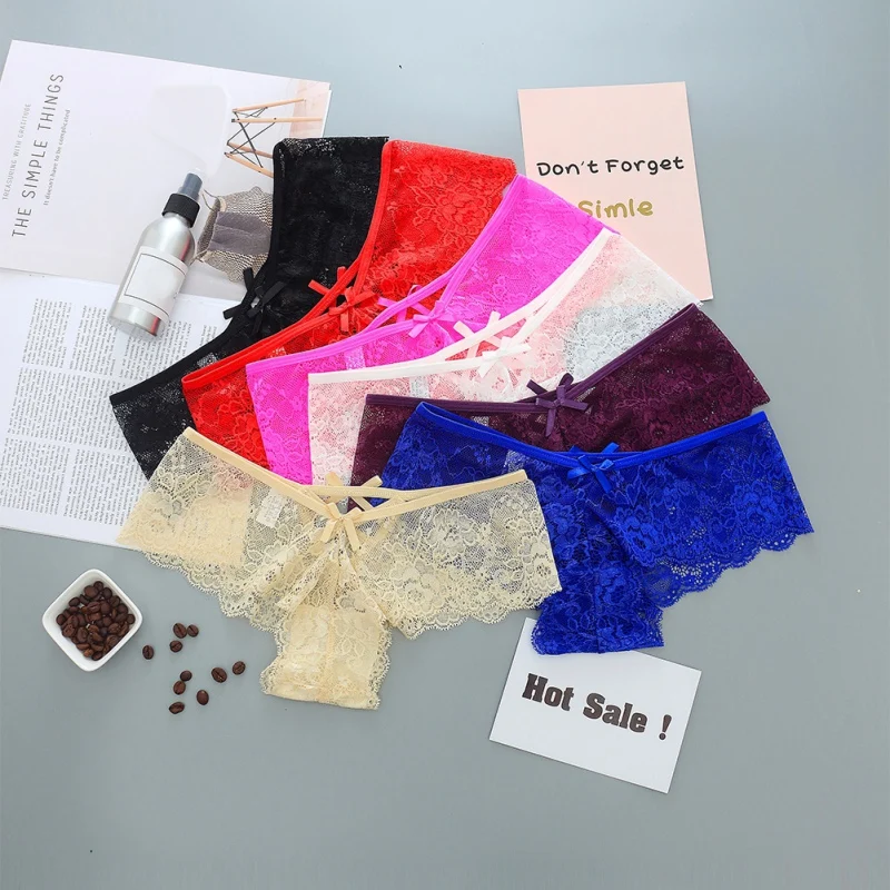 Женские Соблазнительные жаккардовые кружевные трусики с низкой талией