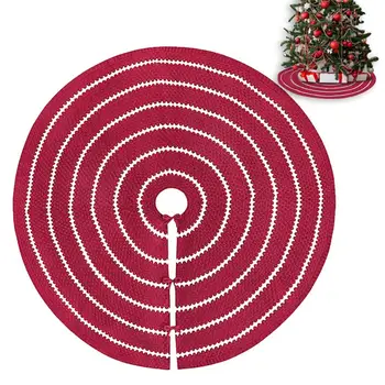 

Christmas Tree Skirt Mat Nonslip Decorative Wine Red Christmas Tree Pad for Most Christmas Trees and Home Decor 48in Diameter