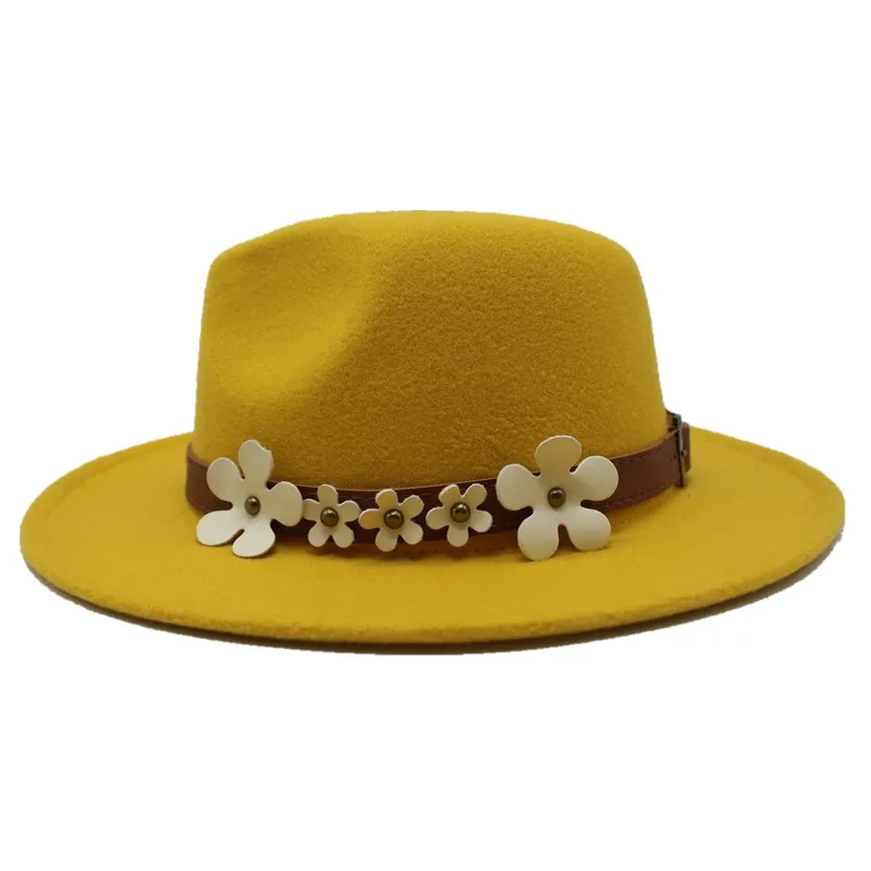 Seioum женские s Fushcia шерсть фетр Джаз Fedora шляпы Модные женские Трилби плоские полями Панама шляпа игрока Карнавальная Кепка