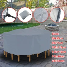 ГОРЯЧАЯ круглая мебель покрытие стола водонепроницаемый 210D Оксфорд ткань Открытый пылезащитный чехол L99