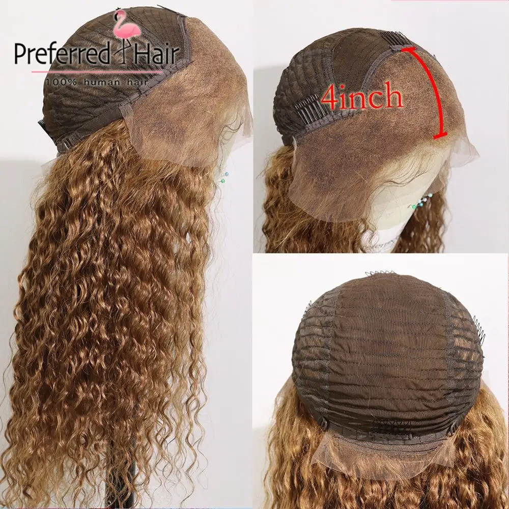 Предпочтительный Remy 13x4 кудрявые человеческие волосы парик бразильский блонд парик фронта шнурка предварительно выщипанные кружевные передние человеческие волосы парики для черных женщин