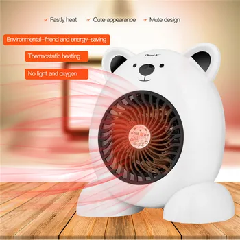 

Mute Electric Space Heater Tabletop Electric Air Heater Safety Quick Warm Handy Fan Heater Living Room Air Warmer Auto Shut-off