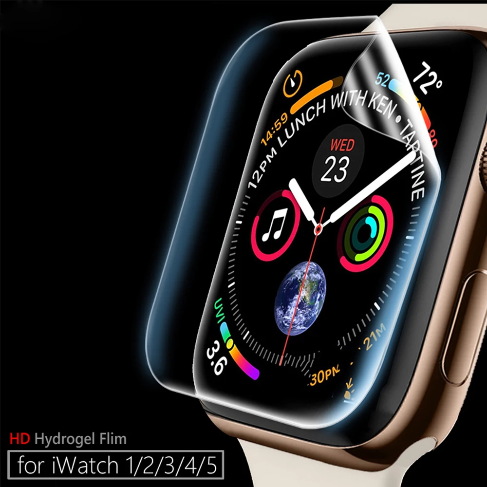 

Screen Protector Clear Full Coverage Protective Film for iWatch 4 5 40MM 44MM Not Tempered Glass for Apple Watch 3 2 1 38mm 42mm