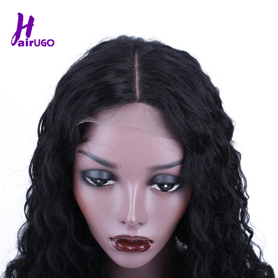 HairUGo малазийские 4*4 глубокие волнистые человеческие волосы парики для черных женщин 130% плотность короткие и длинные волосы Remy человеческие волосы на шнуровке парики
