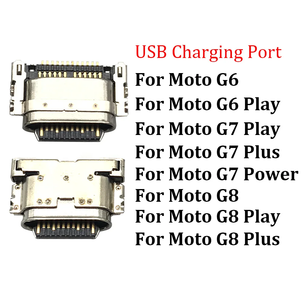 Plug-Dock Connector Charge-Jack-Socket Moto G3 Power-Play-Plus G7-Plus 10pcs USB