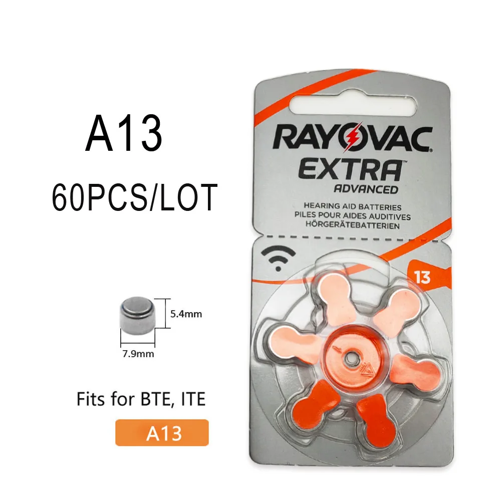 Слуховой аппарат Rayovac A13 13A 13 P13 PR48 с дополнительным цинковым покрытием 60 шт.|Уход