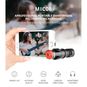 

Universal Microphone Mobile Phone Direct Plug-in Interview Recording Aluminium Alloy Black