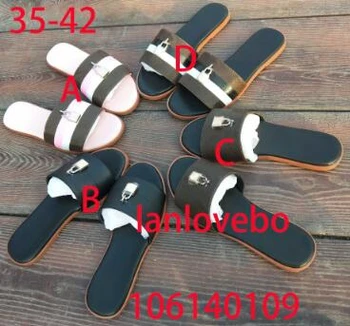 

Ladies Slippers Low-key Luxury High-end Liner Sheepskin Hardware Buckle Super Soft Rubber Outsole Fashion Ladies Slippers