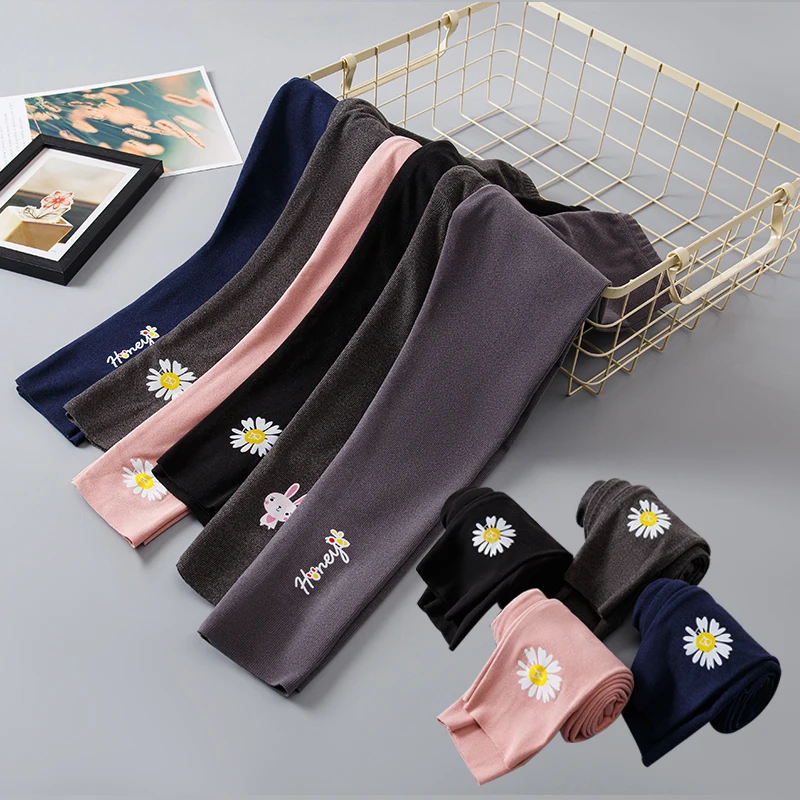 

Леггинсы для девочек, Весенняя и осенняя одежда, детские брюки, детские тонкие кальсоны, брюки для больших мальчиков и девочек