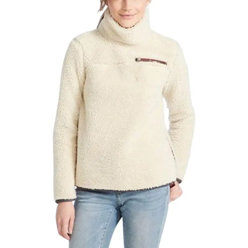 

Women Zipper High Collar Pullover Tops Turtleneck Sweater Winter Warm Long Sleeve Tops Sweater Rk