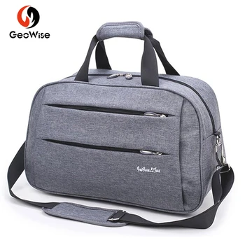 

Simple Notebook Men Travel Handbag Weekend Hand Luggage Bags Men Duffel Shoulder Bag Luggage Overnight Gray Business