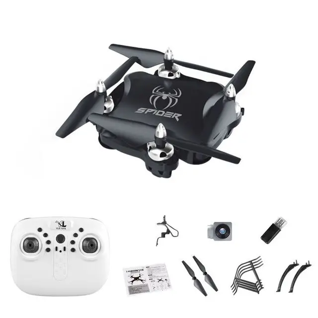 

Folding Drone Altitude Hold Quadcopter Camera HD Durable Remote Control Aircraft Headless Mode VR Piggyback RC Helicopter