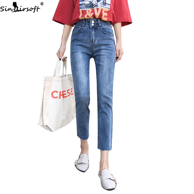 

Autumn Version Of Elastic Loose Thin High Waist Jeans Woman Soft Fashion Trend Casual Wild Straight Wide Leg Denim Pants Women