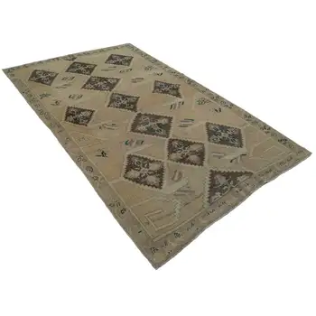 

154x247 Cm Beige Handmade Vintage Anatolian Rug-5x8 Ft