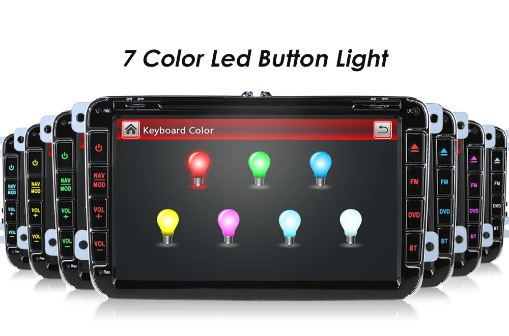 Excellent Hizpo 8inch 2din Multimedial VW Car DVD Player GPS Navigation for GOLF 6 new polo New Bora JETTA PASSAT B6 SKODA GPS Map SWC Cam 24