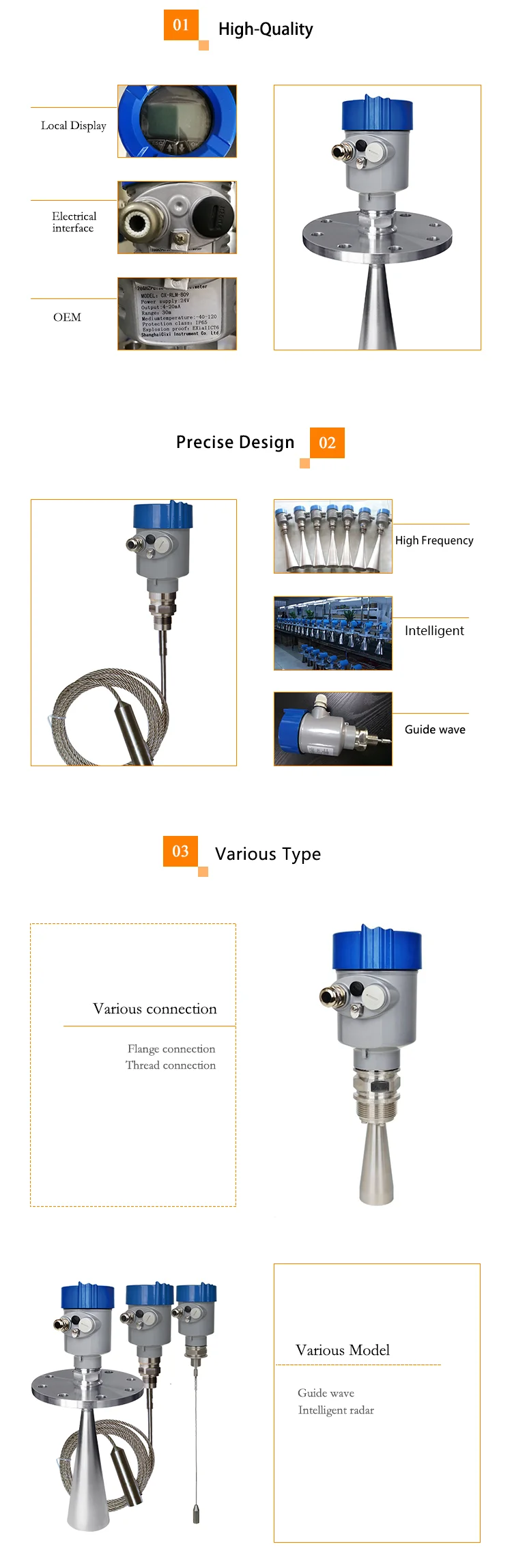 Level Measuring Instrument Radar Type Open Channel River Depth Meter