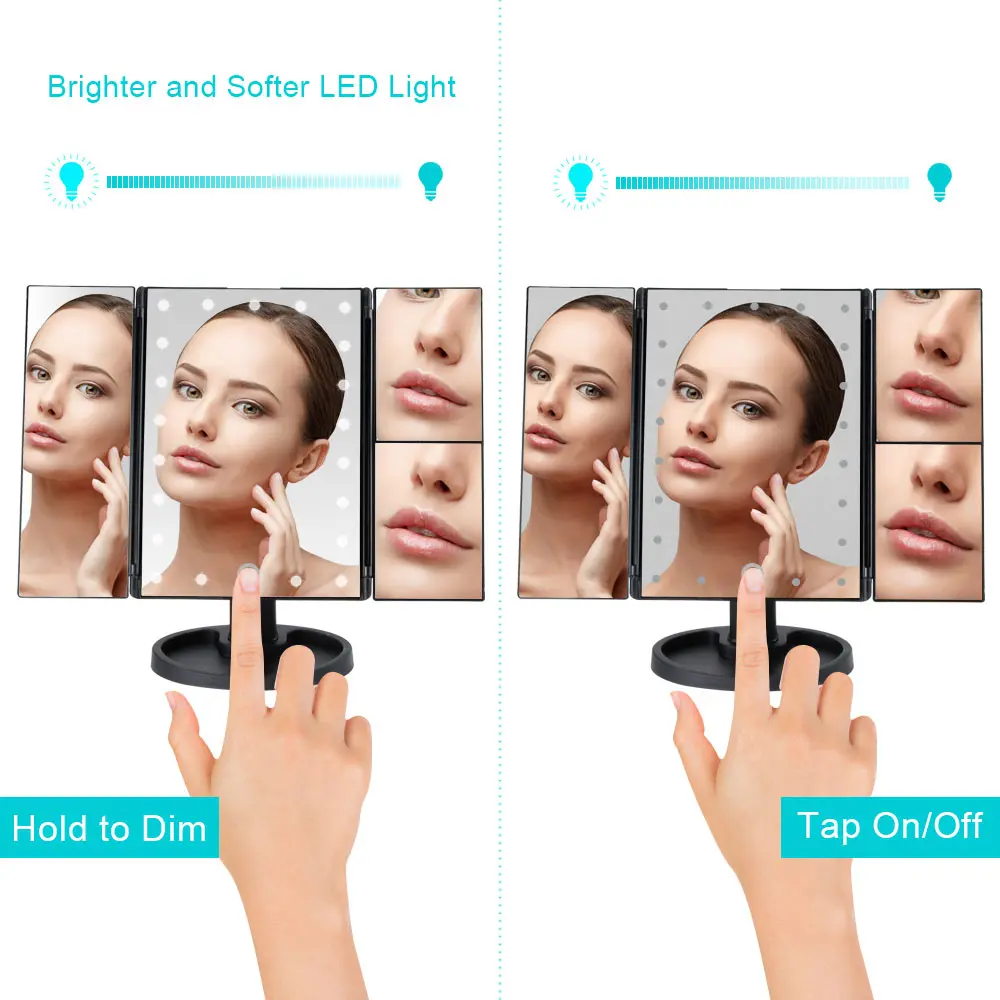 Touch-Screen-Makeup-Mirror-with-22-LED-Light-1X-2X-3X-10X-Magnifying-Glass-Compact-Vanity (2)