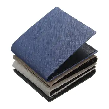

Business Leather Wallet Men Credit Card Holder Purse Soft Ultra Slim Short Wallet Punch Note Multifunctional Card Holder Gift