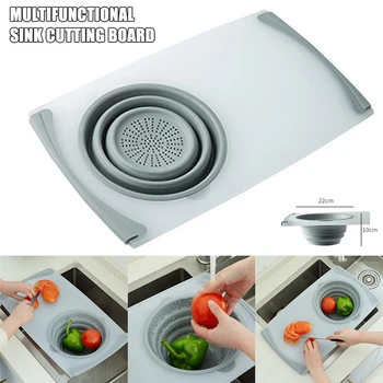 

Foldable Multifunction Chopping Board Collapsible Dish Basin TidyBoard Cut Your Prep Clean-up UD88