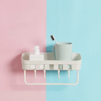 

Portable Wash Storage Rack Kitchen Plastic Hooks Shelf Holder Space Saver Organizer Wall Mount No Drilling Bathroom Accessories