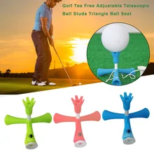 Golf Tee Free Adjustable Telescopic Ball Studs Triangle Ball Seat Golf Training Ball Tee Down Golf Ball HoldeTees Golf Tees Acce