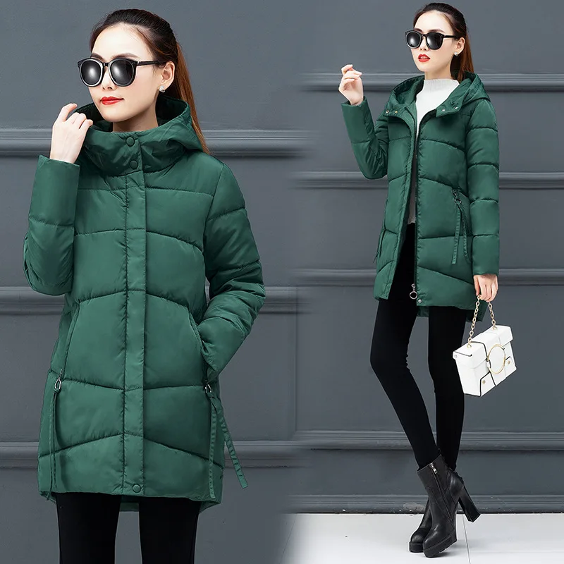 

AliExpress Cotton Coat Women's New Style 2019 Winter Korean-style Large Size Mid-length Cotton-padded Clothes Student Cotton-pad