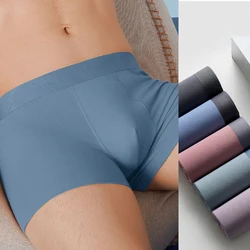 4Pcs Male Panties Cotton Men's Underwear Boxers Breathable Man Boxer Solid Underpants Comfortable Brand Shorts Men Underwear 5XL
