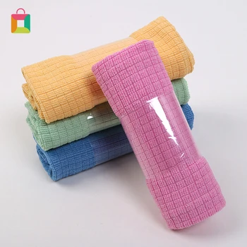 

4Pcs Microfiber Rag Water-absorbent Scouring Pad Non-stick Oil Dish Towel Kitchen Cleaning Dish Rag Cozy