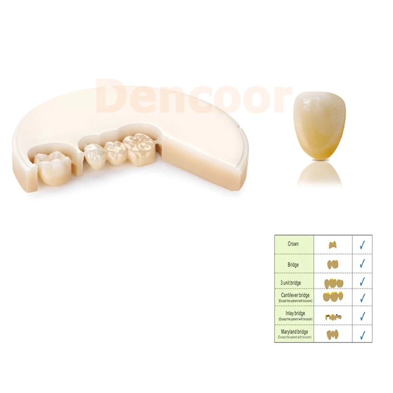 UTML A1 colore materiale dentale Zirkonzahn sistema 3D blocchi di zirconia preombreggiati multistrato Ultra traslucidi per laboratorio odontotecnico